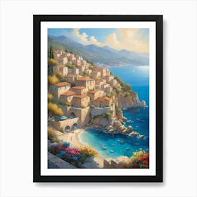 Village By The Sea 1 Art Print