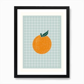 Checkered Orange Art Print