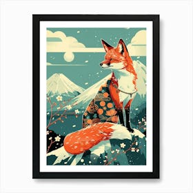 Fox In The Snow 1 Art Print