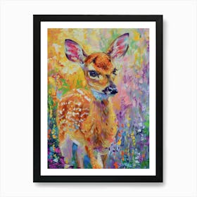 Fawn Painting 1 Art Print