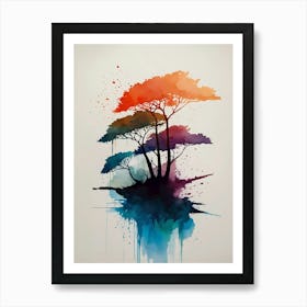 Acacia Trees Art Print