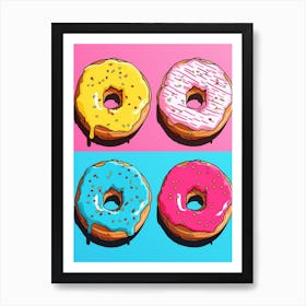 Donuts Pop Art Retro 4 Art Print