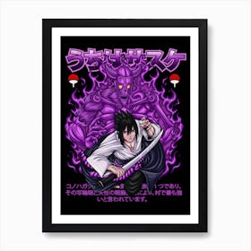 Sasuke Anime Poster 2 Art Print