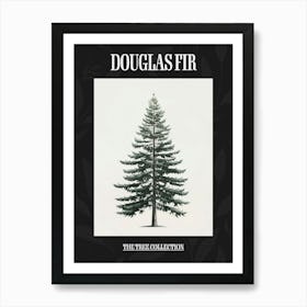 Douglas Fir Tree Pixel Illustration 3 Poster Art Print