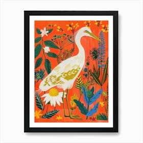 Spring Birds Egret 2 Art Print