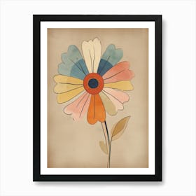 Colorful fantasy flower Art Print