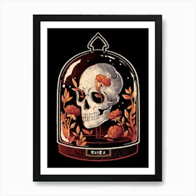 Skull Dome - Cute Flowers Death Gift Art Print