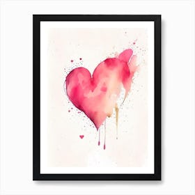 Abstract Heart 1 Symbol Minimal Watercolour Art Print