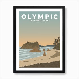 Olympic National Park, Washington Travel Poster Art Print