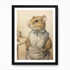 Storybook Animal Watercolour Chipmunk 3 Art Print