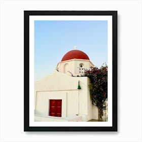 Church In Santorini Art Print