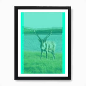 Reindeer Blur Art Print