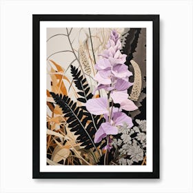 Flower Illustration Lavender Art Print