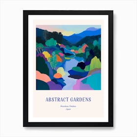 Colourful Gardens Kenrokuen Gardens Japan 3 Blue Poster Art Print