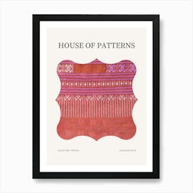 Textile Pattern Poster 2 Art Print