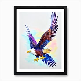 Eagle Watercolour Bird Art Print