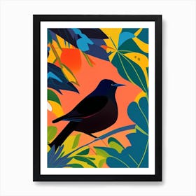 Blackbird Pop Matisse 2 Bird Art Print