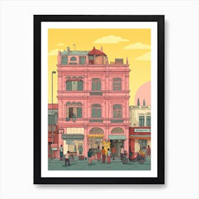 Delhi India Travel Illustration 4 Art Print