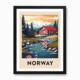 Vintage Travel Poster Norway 7 Art Print
