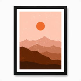 Sunset In The Mountains 24 Art Print