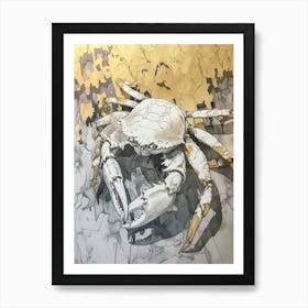 Crab Precisionist Illustration 4 Art Print