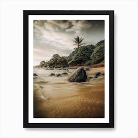 Moody Beach Art Print