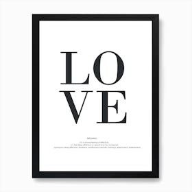 Love Meaning Art Print
