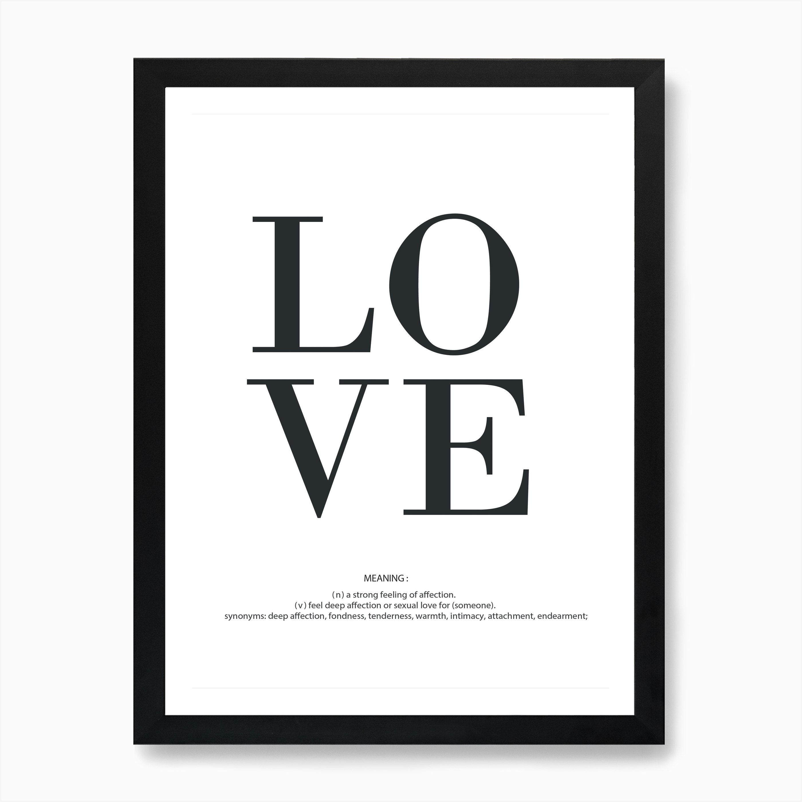 Love Meaning Wall Art Print Free Shipping Fy