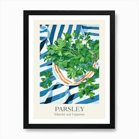 Marche Aux Legumes Parsley Summer Illustration 3 Art Print