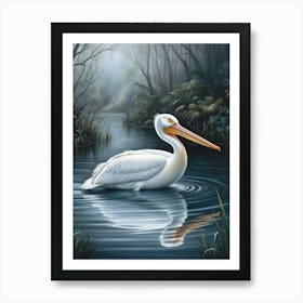 White Pelican Poster