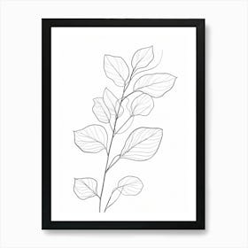 Leafy Branch Art Print