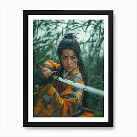 Samurai Girl Art Print