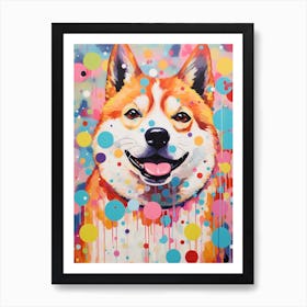 Shiba Inu Pop Art Paint Art Print