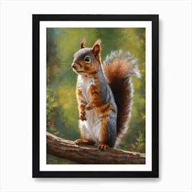 Sciurinae Subfamily Squirrel Art Print