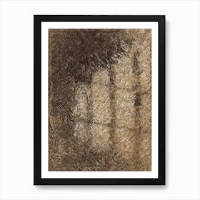 Abstract Brown 'The Door' Art Print