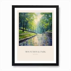 Mount Royal Park Montreal Canada 2 Vintage Cezanne Inspired Poster Art Print