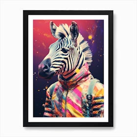 Space Zebra Art Print