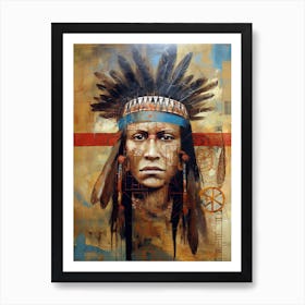 Resonant Canvases: Songs of Native American Culture Art Print