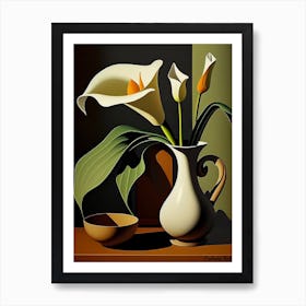 3still Life With Calla Lillies Art Print