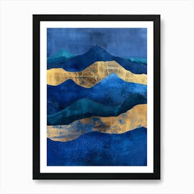 Blue And Gold 1 Art Print