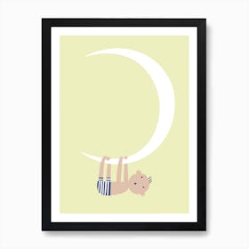 Baby On The Moon Art Print