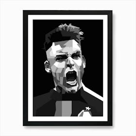 Lautaro Martinez Argentine professional footballer who plays as a striker for Serie A club Inter Milan Art Print