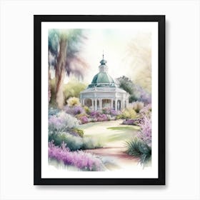 Ballarat Botanical Gardens, 1, Australia Pastel Watercolour Art Print