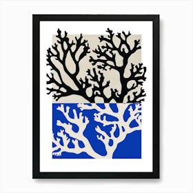 Coral Blue Art Print