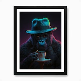 Gorilla In A Hat 1 Art Print