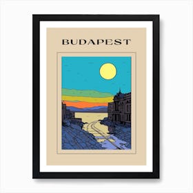 Minimal Design Style Of Budapest, Hungary 1 Poster Art Print