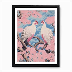 Vintage Japanese Inspired Bird Print Turkey 5 Art Print