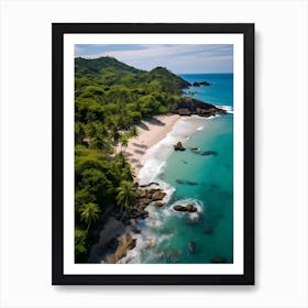 Aerial View Of A Tropical Beach Art Print