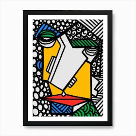 Cubism Art Face Art Print