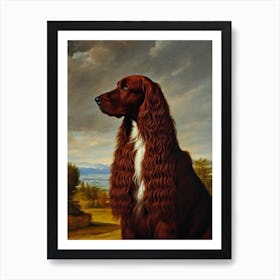 Irish Setter 2 Renaissance Portrait Oil Painting Art Print